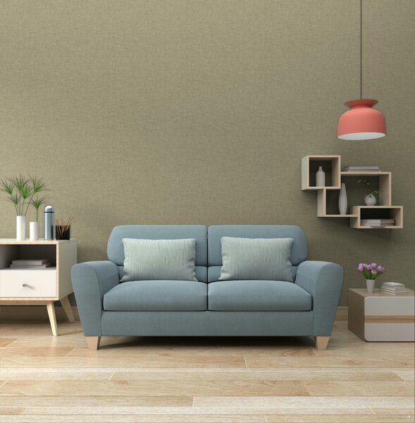 Vliesová tapeta na zeď, žluto-béžová, imitace látky, AN28210, Antibes, Decoprint