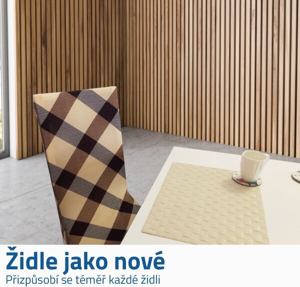 Elastický potah na židli - hnědý