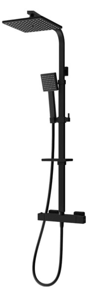 TUANA - Nástěnný sprchový set Viton - černá - 114 cm