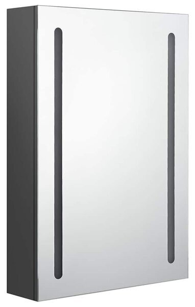 LED koupelnová skříňka se zrcadlem šedá 50 x 13 x 70 cm 326497