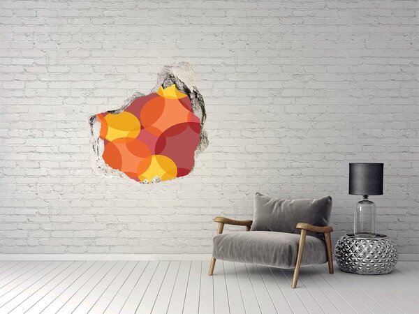 Díra 3D fototapeta na stěnu Barevná kolečka nd-p-80897952