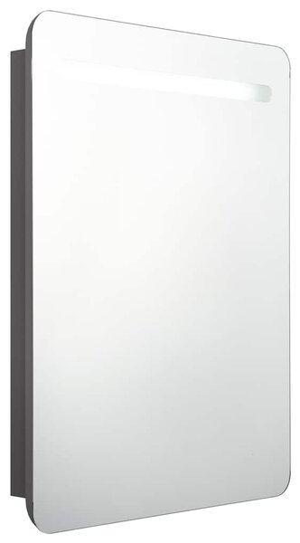 LED koupelnová skříňka se zrcadlem šedá 60 x 11 x 80 cm 326505