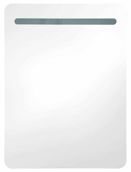 LED koupelnová skříňka se zrcadlem šedá 60 x 11 x 80 cm 326505