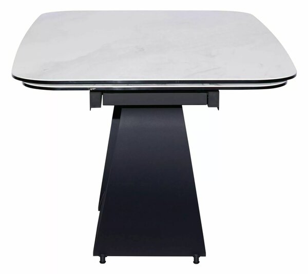 Signal Rozkládací jídelní stůl Infinity 160/240 cm bílý mramor/černý