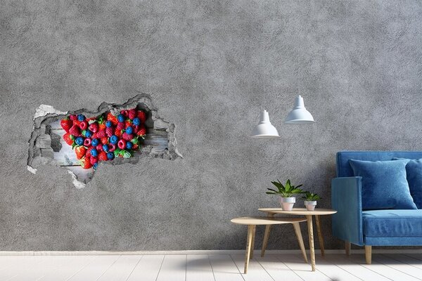 Samolepící nálepka beton Srdce z ovoce nd-b-77424727