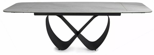 Signal Rozkládací jídelní stůl Infinity 160/240 cm bílý mramor/černý