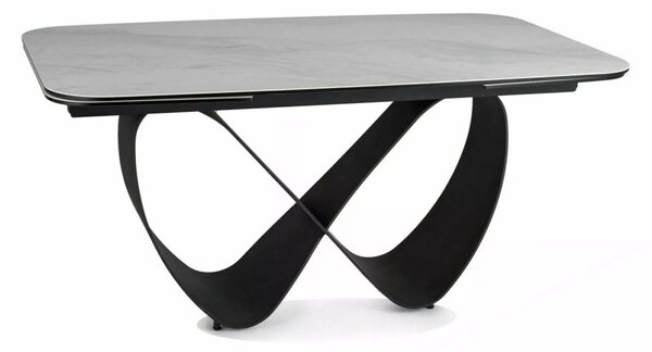 Signal Rozkládací jídelní stůl Infinity 160/240 cm bílý mramor/černý