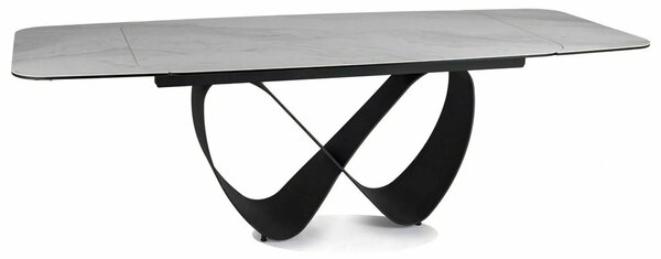 Signal Rozkládací jídelní stůl Infinity 160/240 cm bílý mramor/černý