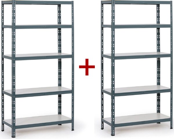 Policový regál 1+1 ZDARMA, 1790x900x400 mm, nosnost 175kg