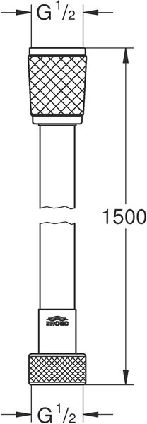 Grohe Vitalio Flex sprchová hadice 150 cm černá 287412432