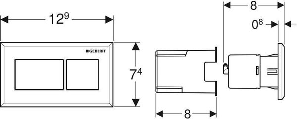 Geberit Sigma splachovací tlačítko pro WC černá 116.053.KV.1