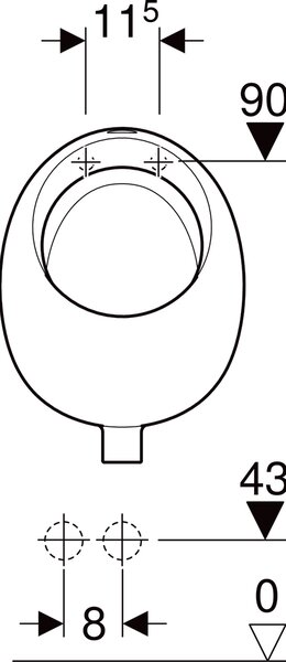 Geberit Selnova pisoár 502.790.00.1