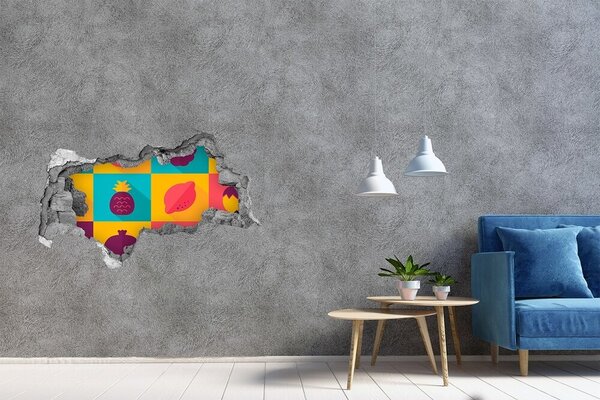 Samolepící nálepka beton Ikony ovoců nd-b-77941418