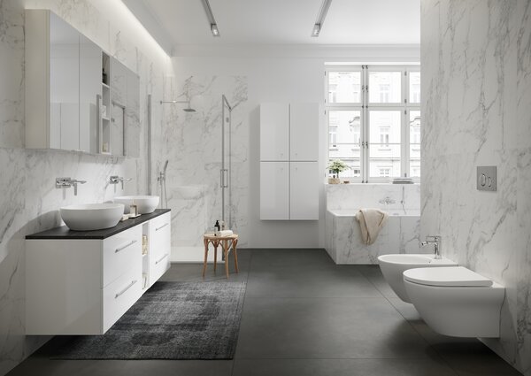 Cersanit Luna splachovací tlačítko pro WC lesklý chrom K97-449