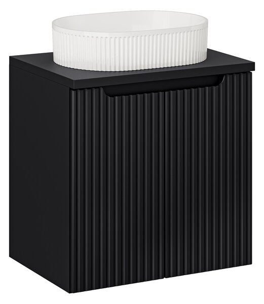 Comad Koupelnová skříňka s deskovým umyvadlem Nova Black II. 60 černá