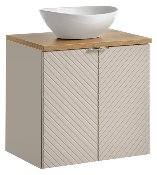 Comad Koupelnová skříňka s deskovým umyvadlem Viva Cashmere 60 kašmír/dub coast evoke