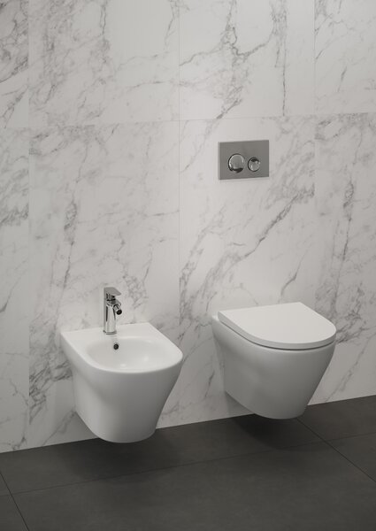 Cersanit Luna splachovací tlačítko pro WC lesklý chrom K97-449