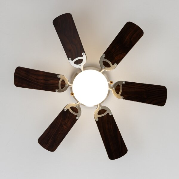 ZEVENTI - Stropní ventilátor GALDANA 1xE27/60W/230V hnědá/béžová