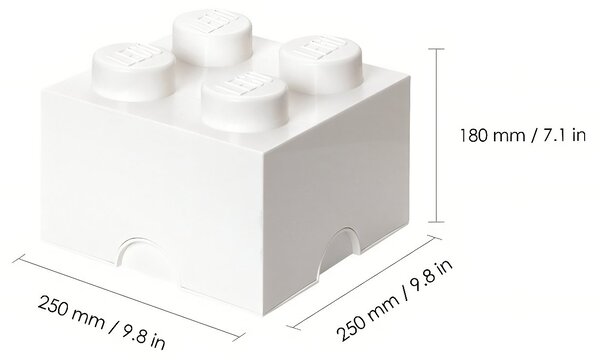 Bílý úložný box LEGO® Smart 25 x 25 cm