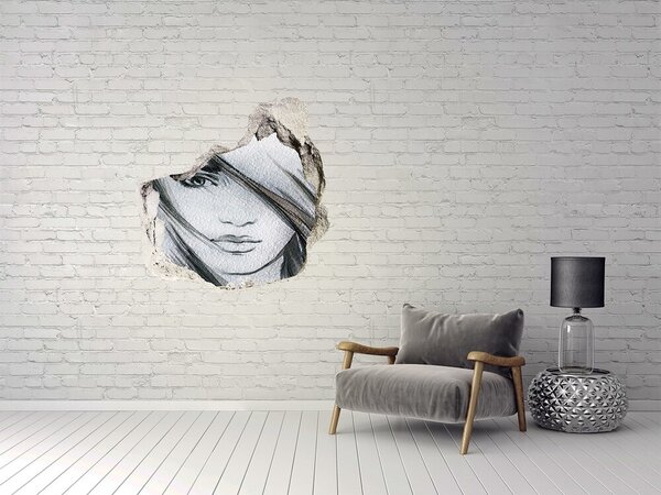Díra 3D fototapeta nálepka Portrét ženy nd-p-81700104