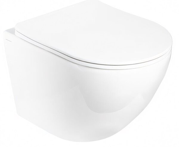 Hydroland Závěsná WC mísa se SoftClose sedátkem AGAT Tornádo, bílá