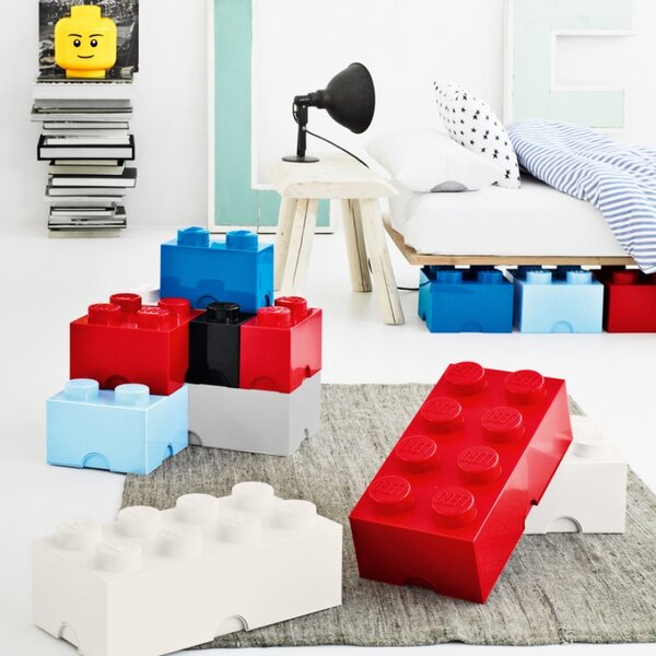 Červený úložný box LEGO® Smart 25 x 50 cm