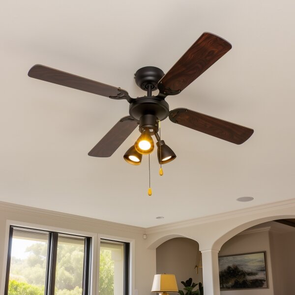 ZEVENTI - Stropní ventilátor ZURRIOLA 3xGU10/50W/230V