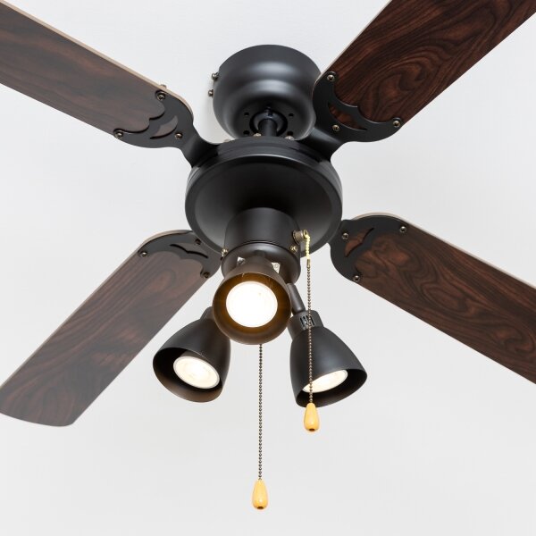 ZEVENTI - Stropní ventilátor ZURRIOLA 3xGU10/50W/230V