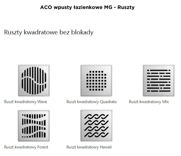 ACO sprchový odtok cm 5141.48.00