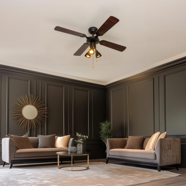 ZEVENTI - Stropní ventilátor ZURRIOLA 3xGU10/50W/230V