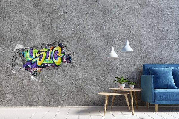 Foto fotografie díra na zeď Graffiti na zdi nd-b-35334912