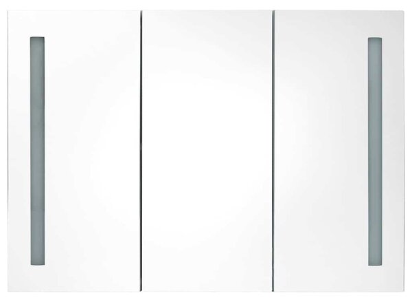 LED koupelnová skříňka se zrcadlem 89 x 14 x 62 cm zářivě bílá 326531