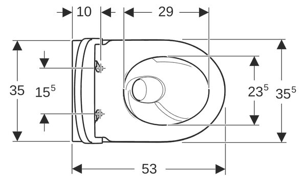 Geberit iCon wc mísa se sedátkem s pomalým sklápěním závěsná bez splachovacího kruhu s vírovým splachováním bílá lesk 503.046.00.1