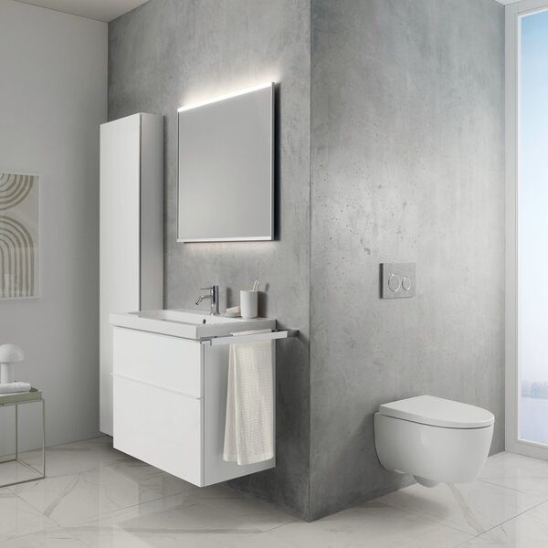 Geberit iCon wc mísa se sedátkem s pomalým sklápěním závěsná bez splachovacího kruhu s vírovým splachováním bílá lesk 503.046.00.1