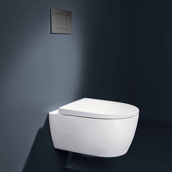 Geberit iCon wc mísa se sedátkem s pomalým sklápěním závěsná bez splachovacího kruhu s vírovým splachováním bílá lesk 503.046.00.1