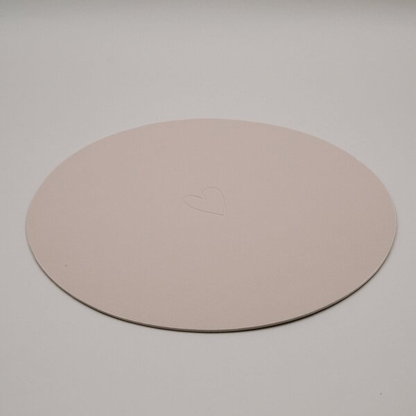 Oboustranné prostírání Heart Creme Ø 35 cm