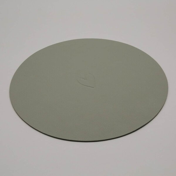 Oboustranné prostírání Heart Green Ø 35 cm