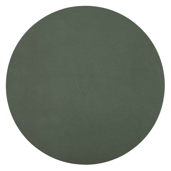 Oboustranné prostírání Heart Green Ø 35 cm