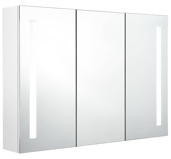 LED koupelnová skříňka se zrcadlem 89 x 14 x 62 cm zářivě bílá 326531
