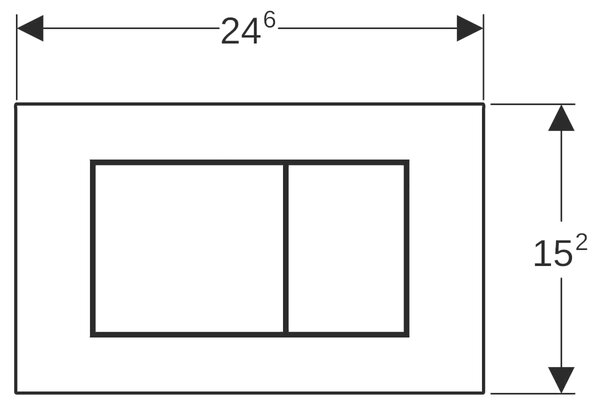 Geberit Sigma40 splachovací tlačítko pro WC || 115.629.JK.1