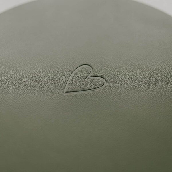 Oboustranné prostírání Heart Green Ø 35 cm