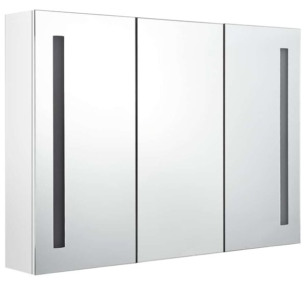 LED koupelnová skříňka se zrcadlem 89 x 14 x 62 cm zářivě bílá 326531
