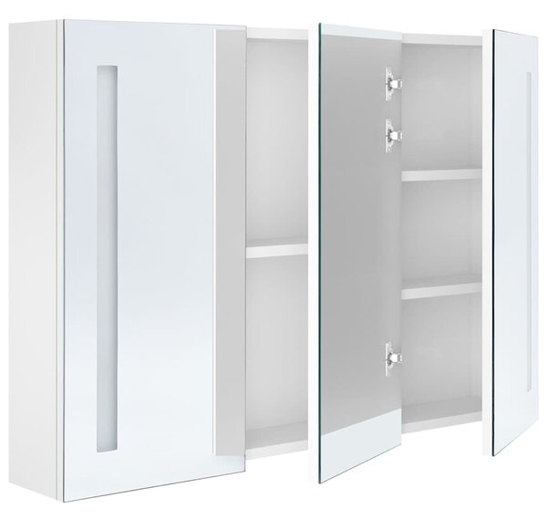 LED koupelnová skříňka se zrcadlem 89 x 14 x 62 cm zářivě bílá 326531