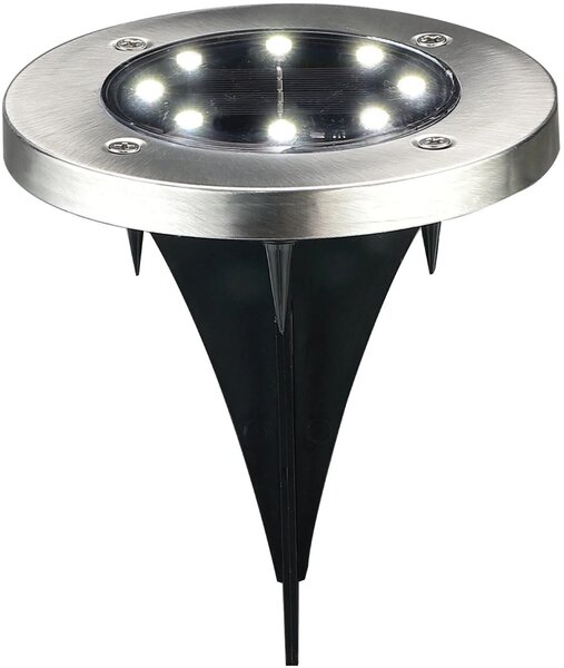 Goldlux Solly solární stojací lampa 1x W stříbrná 330246
