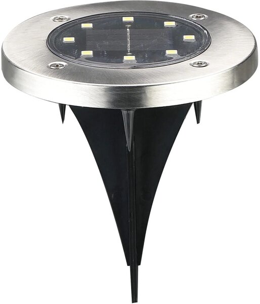 Goldlux Solly solární stojací lampa 1x W stříbrná 330246
