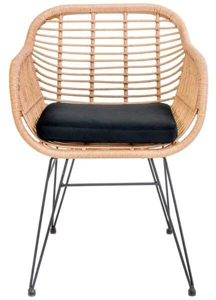 Nordic Living Přírodní ratanové křeslo Flot