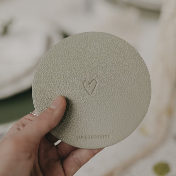 Oboustranný podtácek Heart Green – set 2 ks