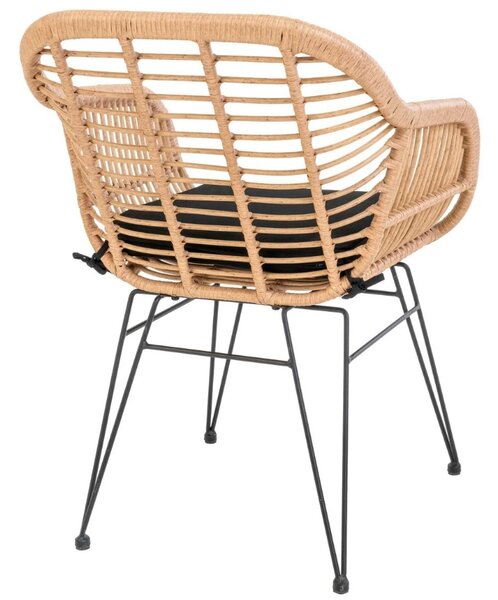 Nordic Living Přírodní ratanové křeslo Flot