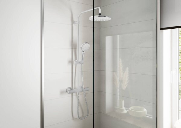 Hansgrohe Vernis Blend sprchová sada na stěnu s termostatem s dešťovou sprchou chrom 26089000