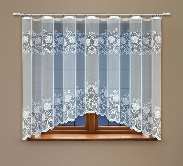 Dekorační žakárová záclona s řasící páskou BRIAN 140 bílá 300x140 cm MyBestHome
